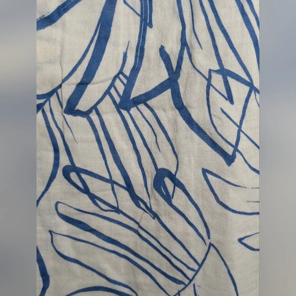 Blue Island Beach 100% Cotton Shirt Dress Tunic Medium Coastal Resort Summer - Picture 7 of 7